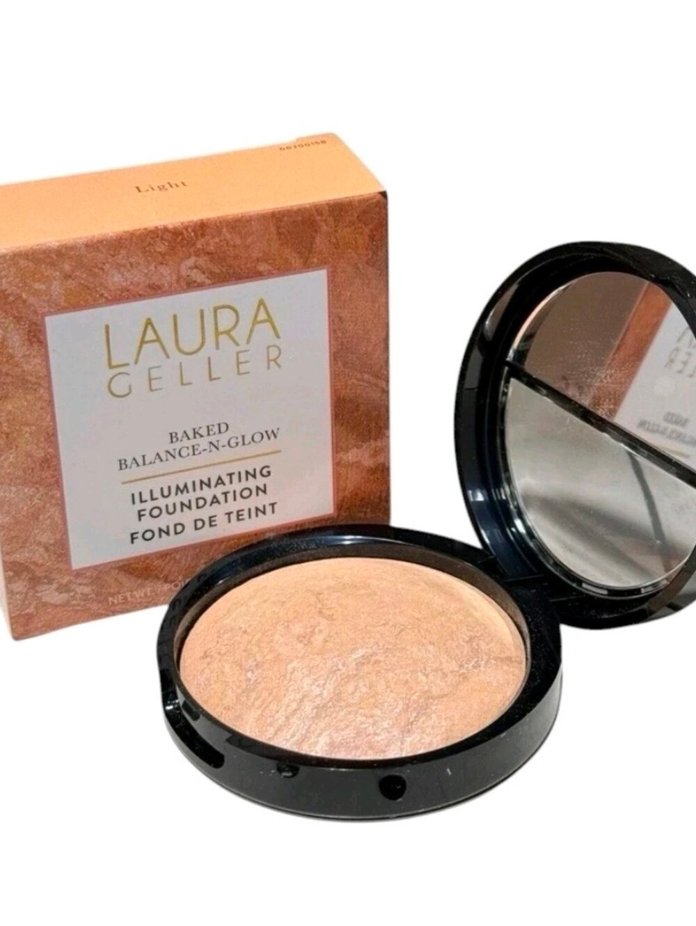 NIB Laura Geller Baked Balance-N-Glow Illuminating Foundation LIGHT 0.28 oz